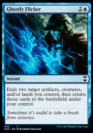 (039) Magic The Gathering Commander: Kaldheim Single: Ghostly Flicker  Common