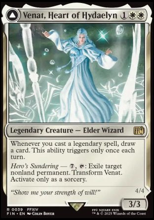 (039) Magic The Gathering Magic: The Gathering - FINAL FANTASY Single: Venat, Heart of Hydaelyn // Hydaelyn, the Mothercrystal  Rare