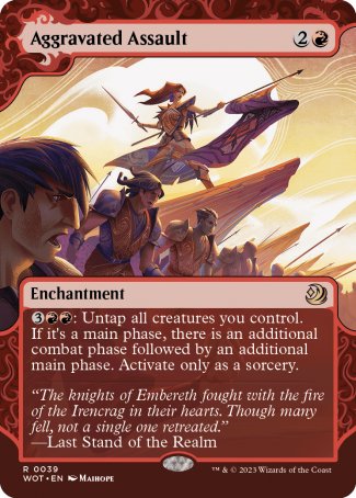 (039) Magic The Gathering Enchanting Tales Single: Aggravated Assault (V.1)  Rare