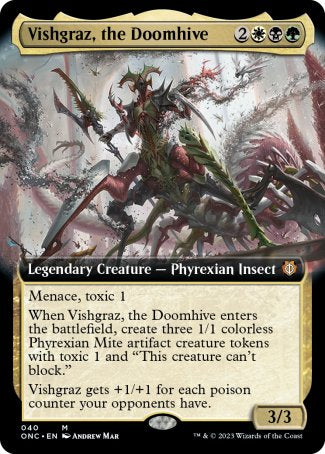 (040) Magic The Gathering Commander: Phyrexia: All Will Be One: Extras Single: Vishgraz, the Doomhive Holo Mythic