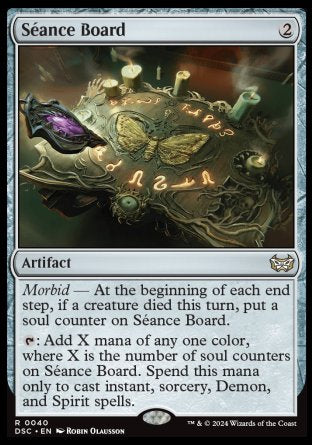 (040) Magic The Gathering Commander: Duskmourn: House of Horror Single: S��ance Board  Rare