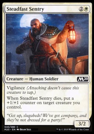 (040/280) Magic The Gathering Core 2020 Single: Steadfast Sentry  Common