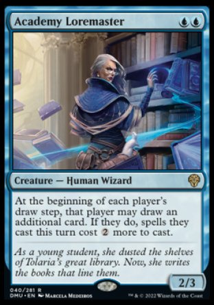 (040) Magic The Gathering Dominaria United Single: Academy Loremaster Holo Rare