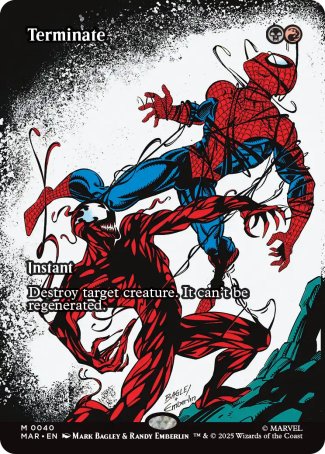 (040) Magic The Gathering Magic: The Gathering | Marvel's Spider-Man: Source Material Cards Single: Terminate  Mythic