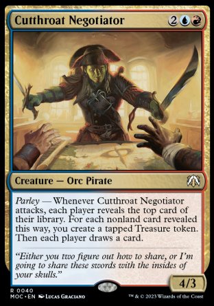 (040) Magic The Gathering Commander: March of the Machine Single: Cutthroat Negotiator  Rare