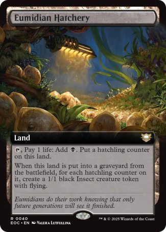 (040) Magic The Gathering Commander: Edge of Eternities: Extras Single: Eumidian Hatchery  Rare