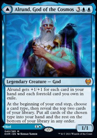 (040) Magic The Gathering Kaldheim: Promos Single: Alrund, God of the Cosmos // Hakka, Whispering Raven  Mythic