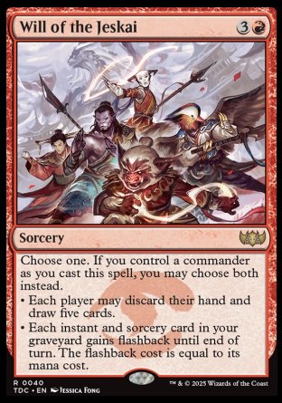 (040) Magic The Gathering Commander: Tarkir: Dragonstorm Single: Will of the Jeskai  Rare
