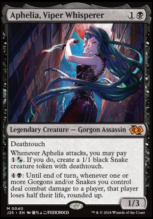 (040) Magic The Gathering Foundations Jumpstart Single: Aphelia, Viper Whisperer  Mythic