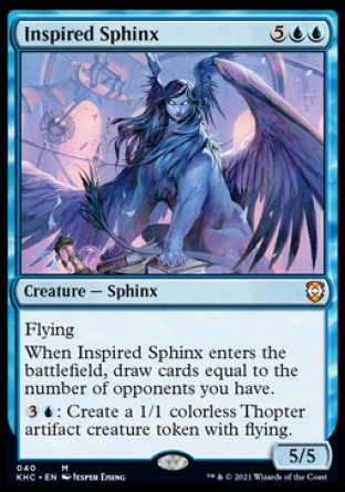 (040) Magic The Gathering Commander: Kaldheim Single: Inspired Sphinx  Mythic