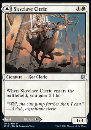 (040/280) Magic The Gathering Zendikar Rising Single: Skyclave Cleric // Skyclave Basilica  Uncommon