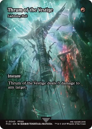 (040) Magic The Gathering Magic: The Gathering - FINAL FANTASY Through the Ages Single: Lightning Bolt  Uncommon