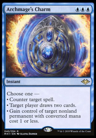 (040/254) Magic The Gathering Modern Horizons Single: Archmage's Charm  Rare