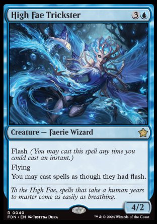 (040) Magic The Gathering Magic: The Gathering Foundations Single: High Fae Trickster  Rare
