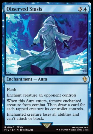 (040) Magic The Gathering Commander: Magic: The Gathering - FINAL FANTASY Single: Observed Stasis  Rare