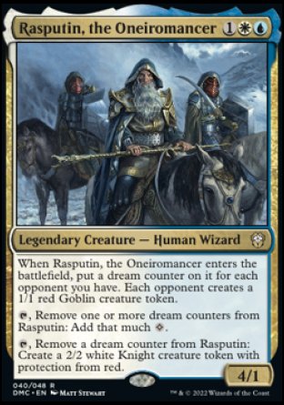 (040) Magic The Gathering Commander: Dominaria United Single: Rasputin, the Oneiromancer Holo Rare