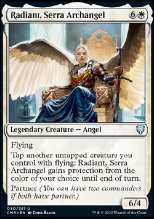(040/361) Magic The Gathering Commander Legends Single: Radiant, Serra Archangel Holo Uncommon