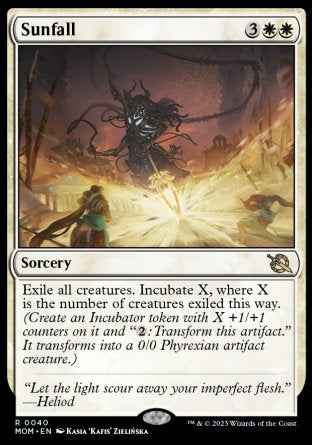 (040) Magic The Gathering March of the Machine Single: Sunfall Holo Rare
