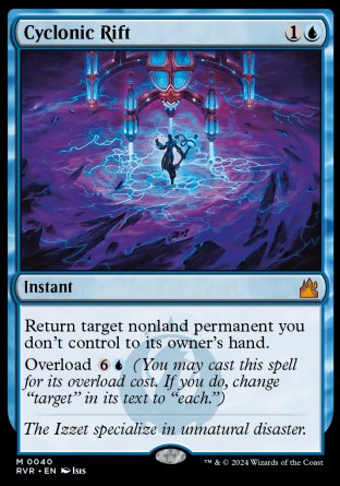 (040) Magic The Gathering Ravnica Remastered Single: Cyclonic Rift  Holo Mythic