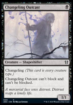(040) Magic The Gathering Commander: Zendikar Rising Single: Changeling Outcast  Common