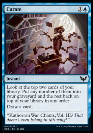 (040) Magic The Gathering Strixhaven: School of Mages Single: Curate Holo Common