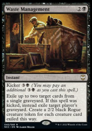 (040) Magic The Gathering Commander: Streets of New Capenna Single: Waste Management  Rare