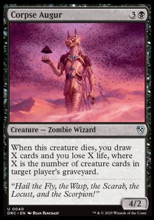 (040) Magic The Gathering Commander: Aetherdrift Single: Corpse Augur  Uncommon
