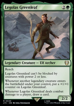(040) Magic The Gathering Commander: The Lord of the Rings: Tales of Middle-earth Single: Legolas Greenleaf  Rare