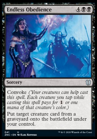 (041) Magic The Gathering Commander: Zendikar Rising Single: Endless Obedience  Uncommon