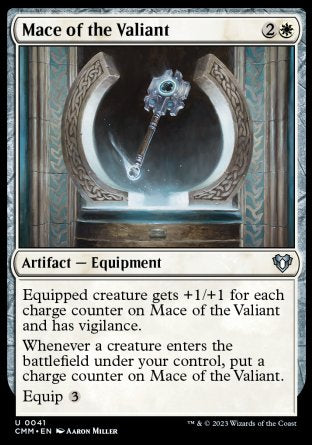 (041) Magic The Gathering Commander Masters Single: Mace of the Valiant Holo Uncommon