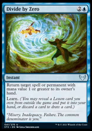 (041) Magic The Gathering Strixhaven: School of Mages Single: Divide by Zero  Uncommon