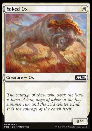 (041/280) Magic The Gathering Core 2020 Single: Yoked Ox  Common