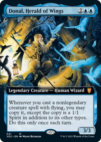(041) Magic The Gathering Commander: Innistrad: Crimson Vow Single: Donal, Herald of Wings (V.2)  Mythic