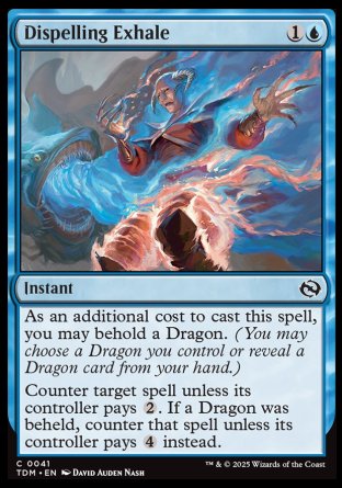 (041) Magic The Gathering Tarkir: Dragonstorm Single: Dispelling Exhale Holo Common