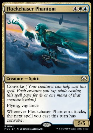 (041) Magic The Gathering Commander: March of the Machine Single: Flockchaser Phantom  Rare