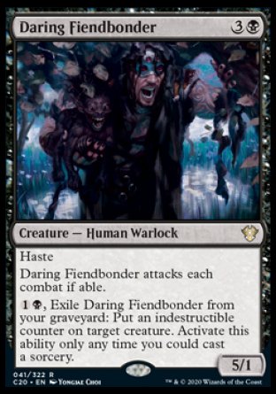 (041/322) Magic The Gathering Commander: Ikoria Single: Daring Fiendbonder  Rare