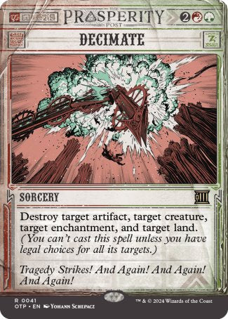 (041) Magic The Gathering Breaking News Single: Decimate  Holo Rare