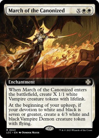 (041) Magic The Gathering Commander: The Lost Caverns of Ixalan: Extras Single: March of the Canonized  Rare