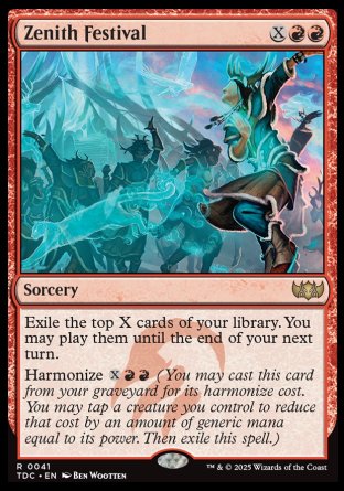 (041) Magic The Gathering Commander: Tarkir: Dragonstorm Single: Zenith Festival  Rare