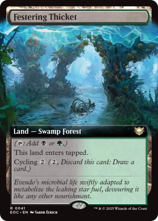 (041) Magic The Gathering Commander: Edge of Eternities: Extras Single: Festering Thicket  Rare