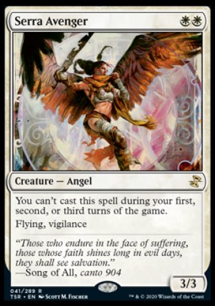 (041/289) Magic The Gathering Time Spiral Remastered Single: Serra Avenger  Rare