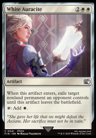 (041) Magic The Gathering Magic: The Gathering - FINAL FANTASY Single: White Auracite Holo Common