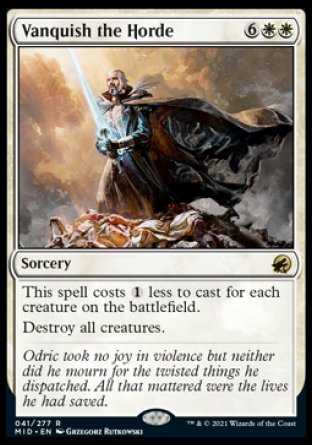 (041) Magic The Gathering Innistrad: Midnight Hunt Single: Vanquish the Horde  Rare