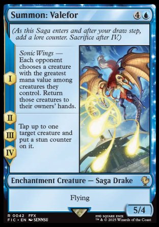 (042) Magic The Gathering Commander: Magic: The Gathering - FINAL FANTASY Single: Summon: Valefor  Rare