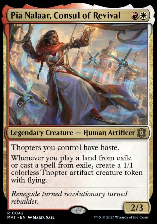(042) Magic The Gathering March of the Machine: The Aftermath Single: Pia Nalaar, Consul of Revival Holo Rare