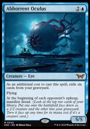 (042) Magic The Gathering Duskmourn: House of Horror Single: Abhorrent Oculus  Mythic