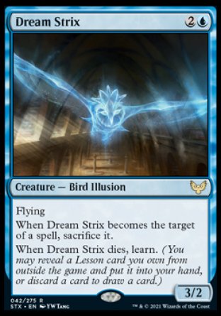 (042) Magic The Gathering Strixhaven: School of Mages Single: Dream Strix  Rare