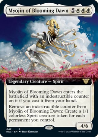 (042) Magic The Gathering Commander: Kamigawa: Neon Dynasty Single: Myojin of Blooming Dawn (V.2)  Rare