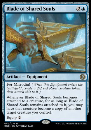 (042) Magic The Gathering Phyrexia: All Will Be One Single: Blade of Shared Souls  Rare