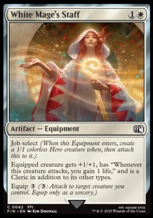 (042) Magic The Gathering Magic: The Gathering - FINAL FANTASY Single: White Mage's Staff Holo Common
